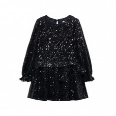 ABEL & LULA φόρεμα παιδικό με πούλιες 15-05531-047 μαύρο